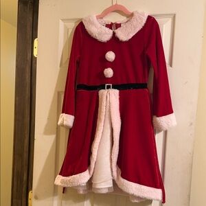 Blueberi Boulevard Red Dress with Pink White Trim
